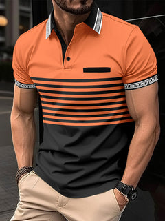 Photo: Men's Jacquard Collar Polo Shirt | Seoden London — view 6