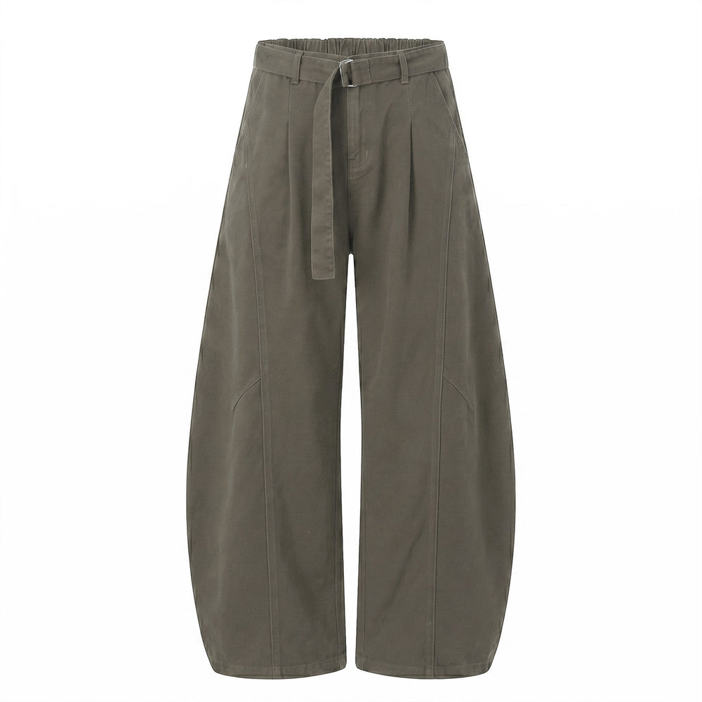 Photo: Men's Loose Cotton Barrel Leg Trousers | Seoden London