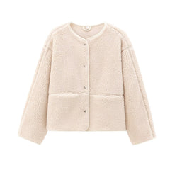 Photo: Women's Teddy Fleece Button Front Jacket | Seoden London — view 4