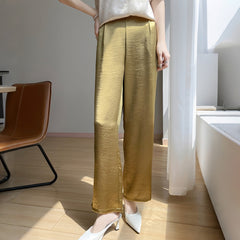 Photo: Cannes Satin-Sheen Wide-Leg Trousers | Seoden London — view 8