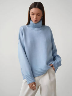 Photo: Women's Ribbed Roll Neck Jumper | Seoden London — view 16