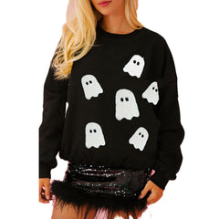 Photo: Pumpkin Sparkle Sequin Sweatshirt | Seoden London — view 1