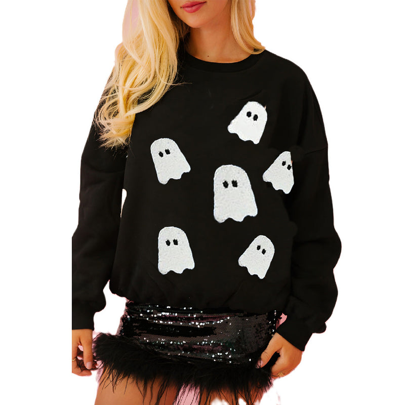 Photo: Pumpkin Sparkle Sequin Sweatshirt | Seoden London