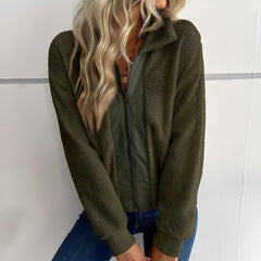 Photo: Women's Collared Sherpa Fleece Jacket | Seoden London — view 2