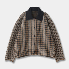 Photo: Women's Wool Plaid Knit Jacket and Mini Skirt | Seoden London — view 6