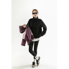 Photo: Edinburgh Plum Colour-Block Windbreaker | Seoden London — view 2