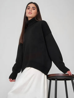 Photo: Women's Ribbed Roll Neck Jumper | Seoden London — view 21