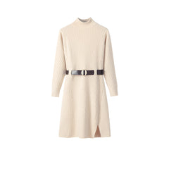 Photo: Women's Belted Cable Knit Jumper Dress | Seoden London — view 1