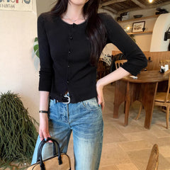 Photo: Women's Cotton Open Knit Cardigan | Seoden London — view 2