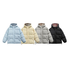 Photo: Oxford Check-Lined Hooded Puffer Jacket | Seoden London — view 3
