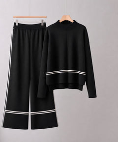 Photo: Women's Striped Knit Jumper and Trouser Co-ord Set | Seoden London — view 3