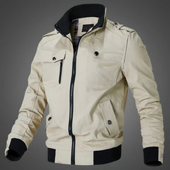 Photo: Aviator Cotton Stand-Collar Jacket | Seoden London — view 9