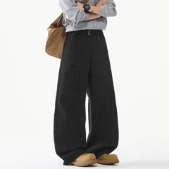 Photo: Men's Loose Cotton Barrel Leg Trousers | Seoden London — view 2