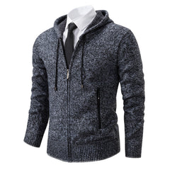 Photo: Aberdeen Fleece-Lined Hooded Knit Jacket | Seoden London — view 4