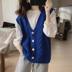 Photo: Women's V Neck Cable Knit Cardigan | Seoden London — view 2