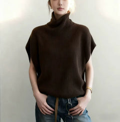 Photo: Chloe Sleeveless Turtleneck Knit Vest | Seoden London — view 7