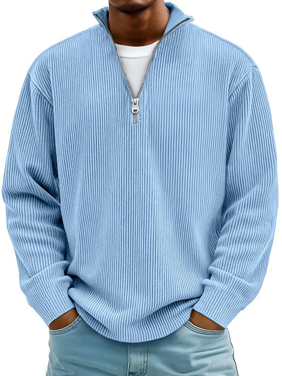 Lorenzo Ribbed Half-Zip Jumper