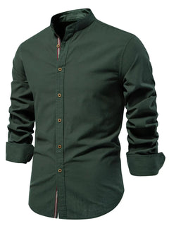 Photo: Cambridge Band-Collar Oxford Shirt | Seoden London — view 11