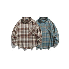 Photo: Men's Washed Flannel Check Overshirt | Seoden London — view 5