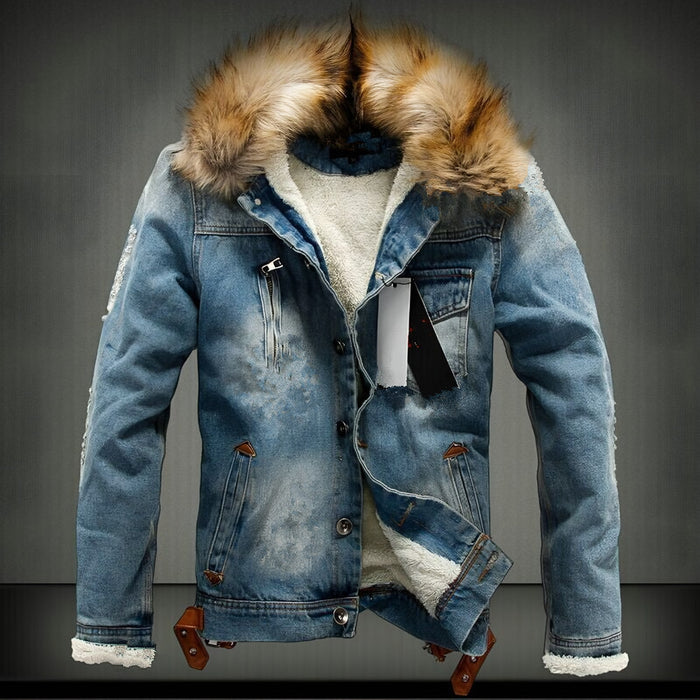 Men's Fleece Lined Denim Jacket