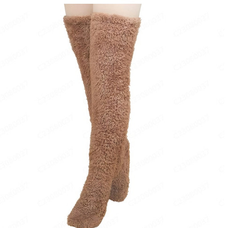 Photo: Fuzzy Over-the-Knee Bed Socks | Seoden London