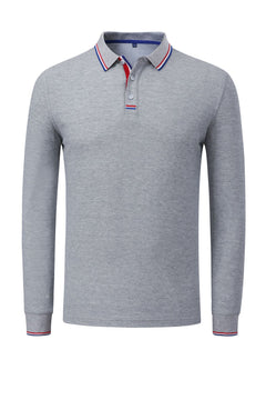 Photo: Men's Long Sleeve Cotton Golf Polo Shirt | Seoden London — view 3