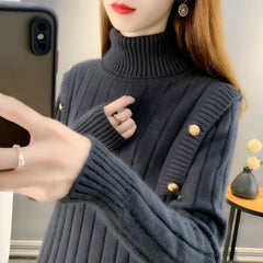 Photo: Women's Relaxed Roll Neck Jumper | Seoden London — view 3