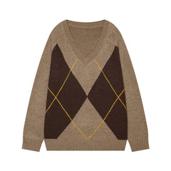 Photo: Ascot Argyle V-Neck Jumper | Seoden London — view 1