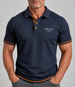 Photo: Rimini Tipped Waffle Polo | Seoden London — view 4