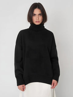 Photo: Women's Ribbed Roll Neck Jumper | Seoden London — view 19