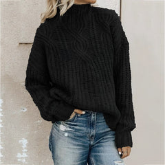 Photo: Women's Cable Knit High Neck Jumper | Seoden London — view 7