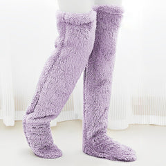 Photo: Cloud Plush Over-the-Knee Lounge Socks | Seoden London — view 9