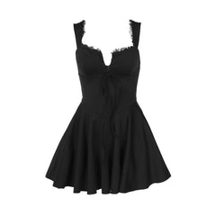 Photo: Seville Lace-Trim Corset Mini Dress | Seoden London — view 2