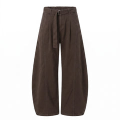 Photo: Men's Loose Cotton Barrel Leg Trousers | Seoden London — view 5