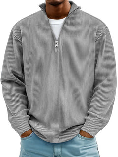 Photo: Lorenzo Ribbed Half-Zip Jumper | Seoden London — view 4