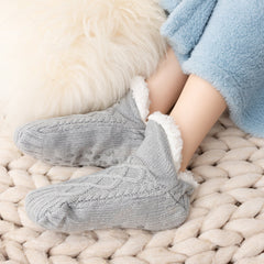 Photo: Fleece-Lined Knit Slipper Socks | Seoden London — view 5