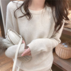 Photo: Women's Fine Knit Crew Neck Jumper | Seoden London — view 2