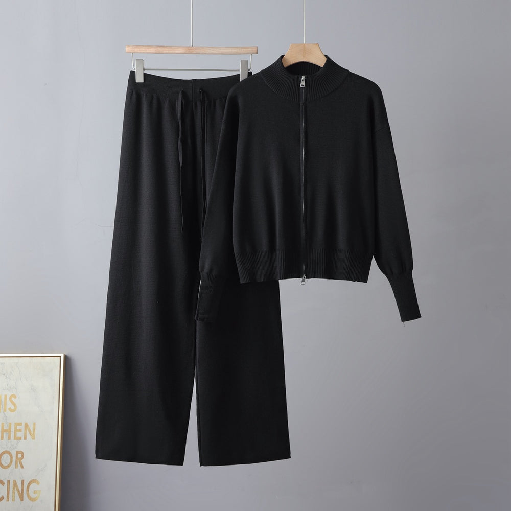 Photo: Women's Zip Up Knit Cardigan and Trousers Set | Seoden London