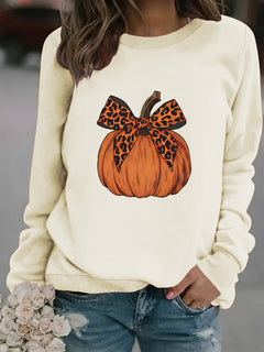 Photo: Leopard Bow Pumpkin Sweatshirt | Seoden London — view 11