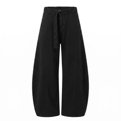 Photo: Men's Loose Cotton Barrel Leg Trousers | Seoden London — view 4