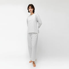 Photo: Women's Light Grey Cotton Pyjama Set | Seoden London — view 2