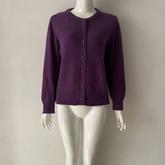 Photo: Women's Crew Neck Button Cardigan | Seoden London — view 17