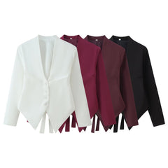 Photo: Parma Sculpted Stand-Collar Blazer | Seoden London — view 2