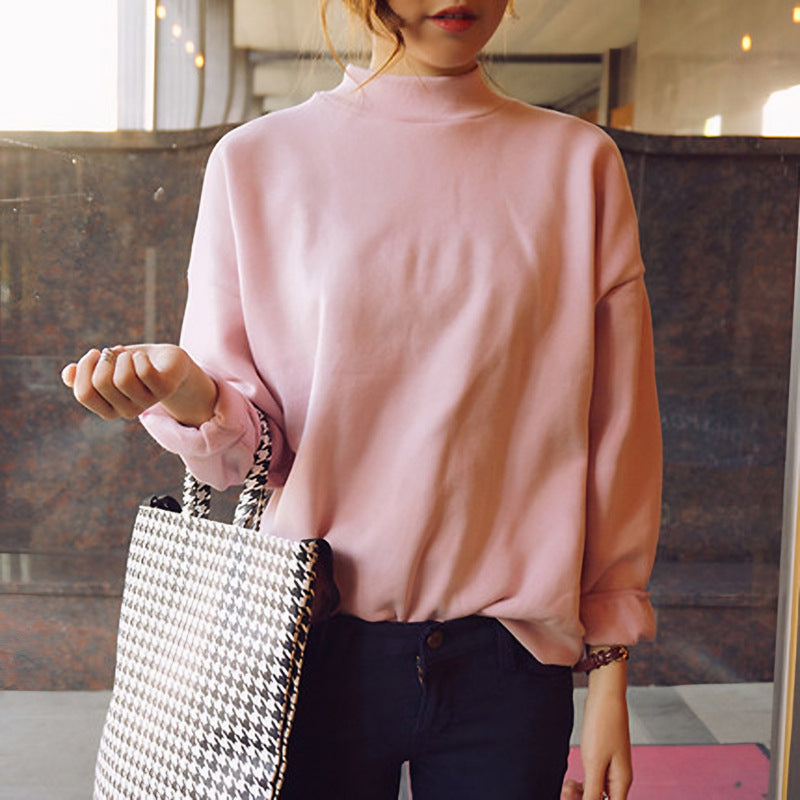 Photo: Serafina Fleece-Lined Mock-Neck Sweatshirt | Seoden London