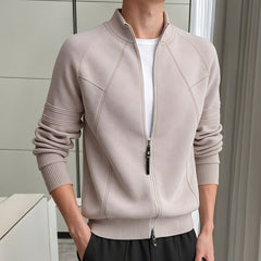Photo: Genoa Zip-Up Stand-Collar Knit Jacket | Seoden London — view 2