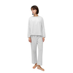 Photo: Women's Light Grey Cotton Pyjama Set | Seoden London — view 5