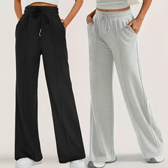 Photo: Kensington Drawstring Wide-Leg Trousers | Seoden London — view 2