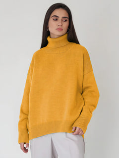Photo: Women's Ribbed Roll Neck Jumper | Seoden London — view 34