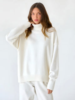 Photo: Women's Ribbed Roll Neck Jumper | Seoden London — view 6