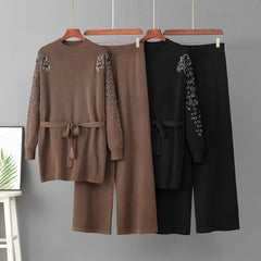 Photo: Women's Knit Jumper and Wide Leg Trousers Set | Seoden London — view 2